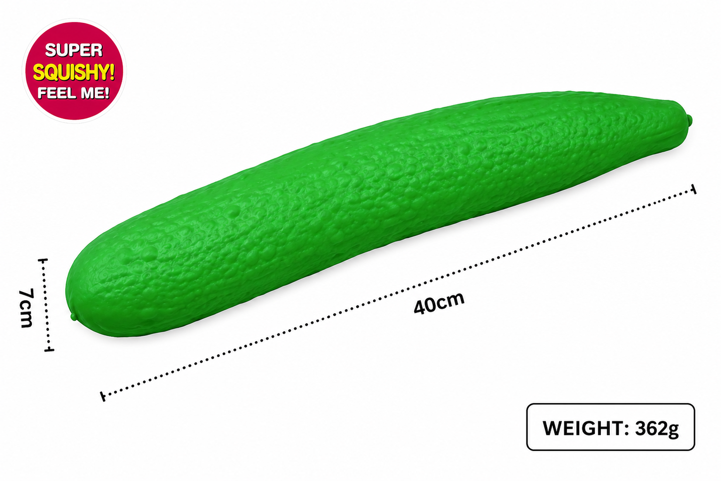 Giant Squeezy Squishy Pickle 🥒- Jumbo Sensory Toy