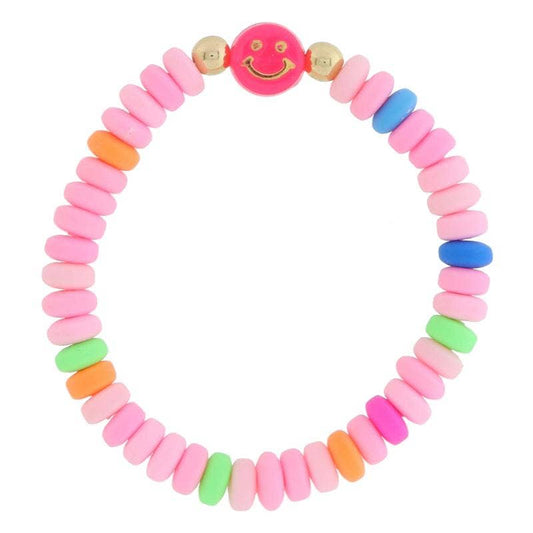 Smiley bracelet Pink Jane Marie