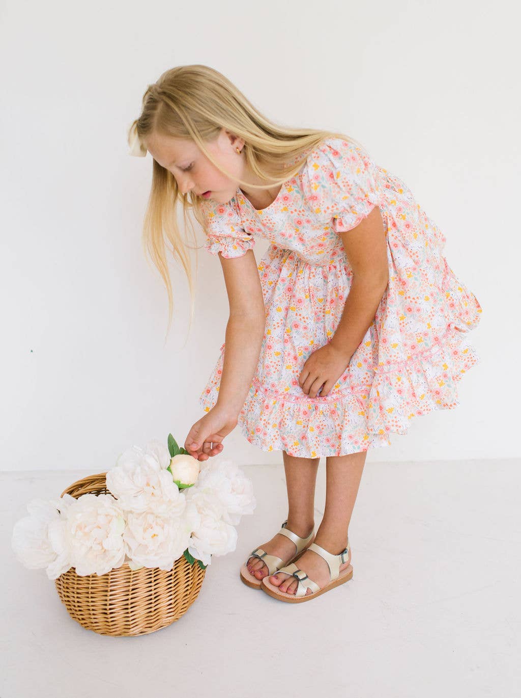 Aura Poplin Dress in Bunny Field
