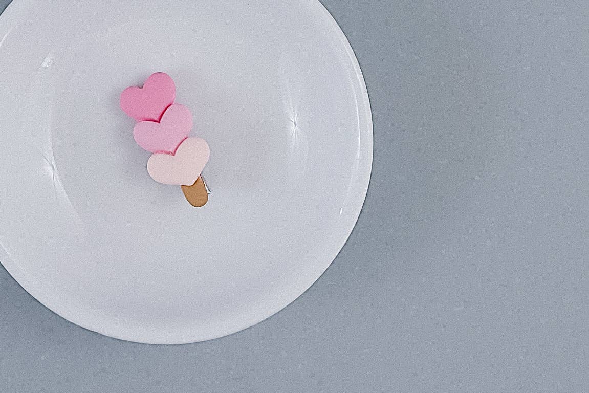 Acrylic Hair Clip | Heart Lollipop