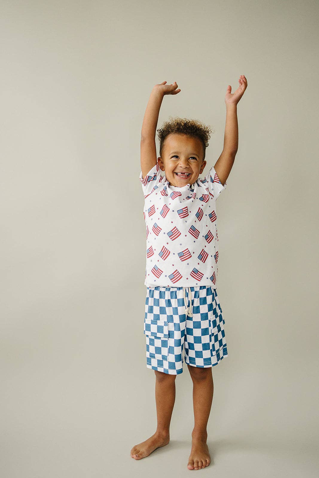 Fourth of July Cargo Shorts Set | Patriotic Vibes