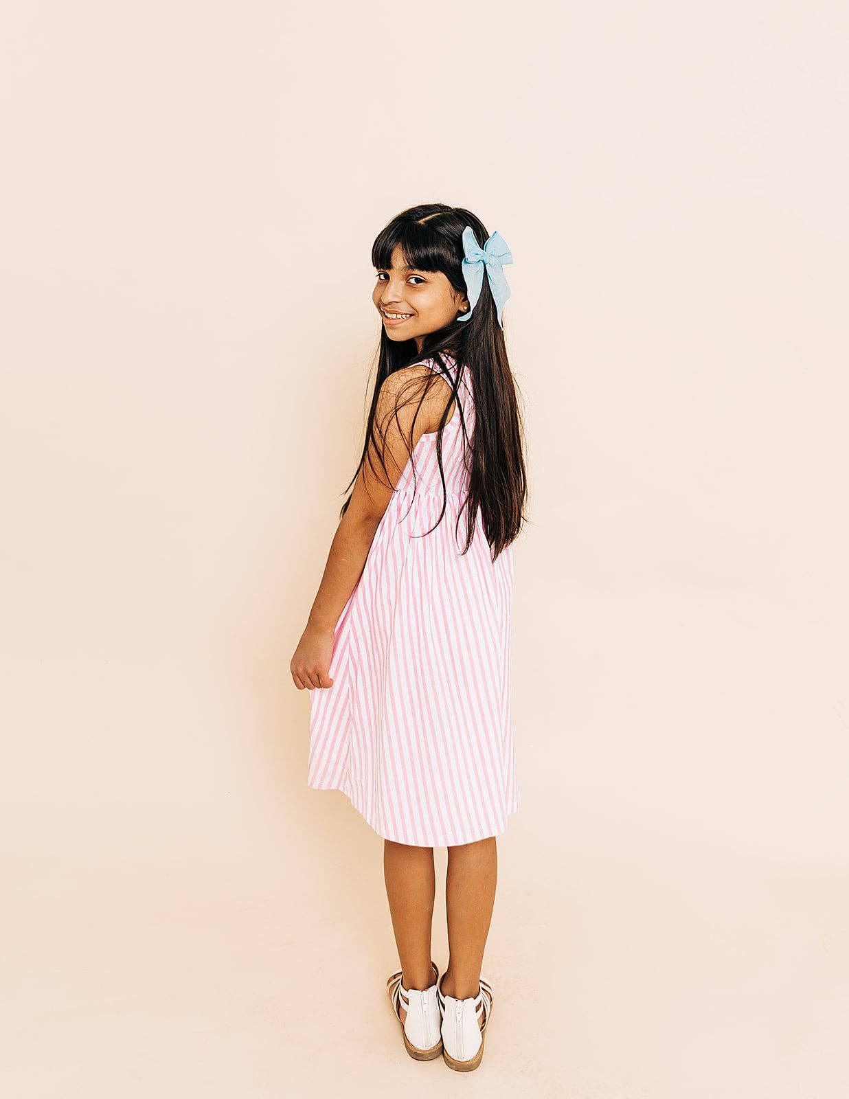 Pink Stripe Bamboo Twirl Dress