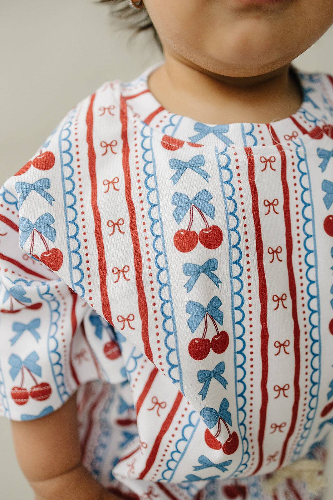 4th of July Shorts Set | Cherries & Stripes