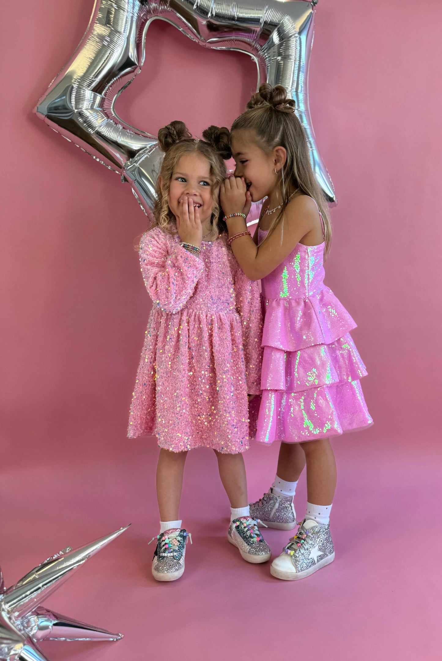Pink Sequin Gem Dress (Pre Order)