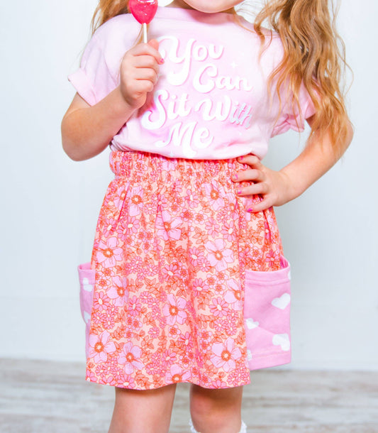 Girls Pocket Valentines Skirt