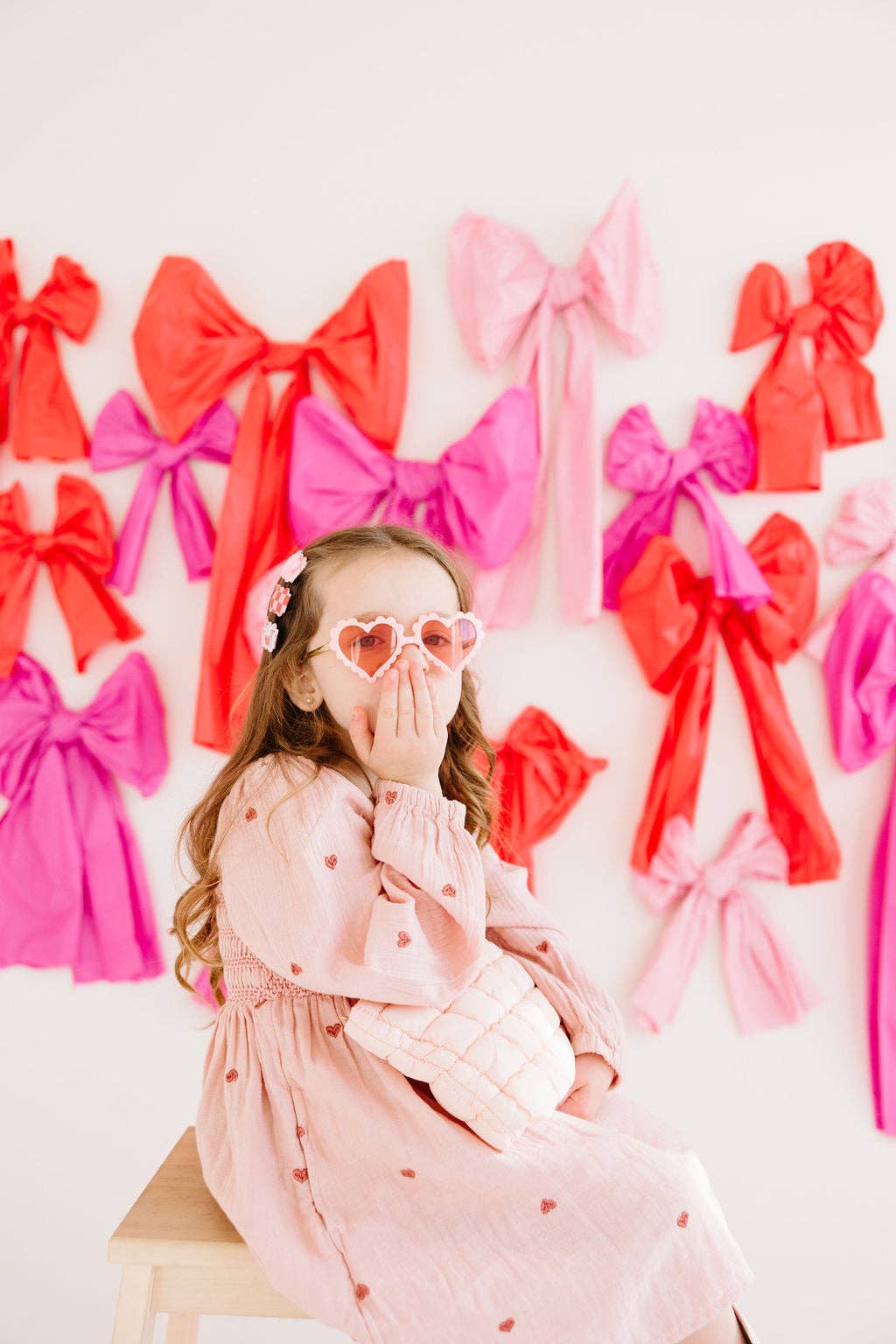 Bows, Hug Me & Checkered Snap Clip Set