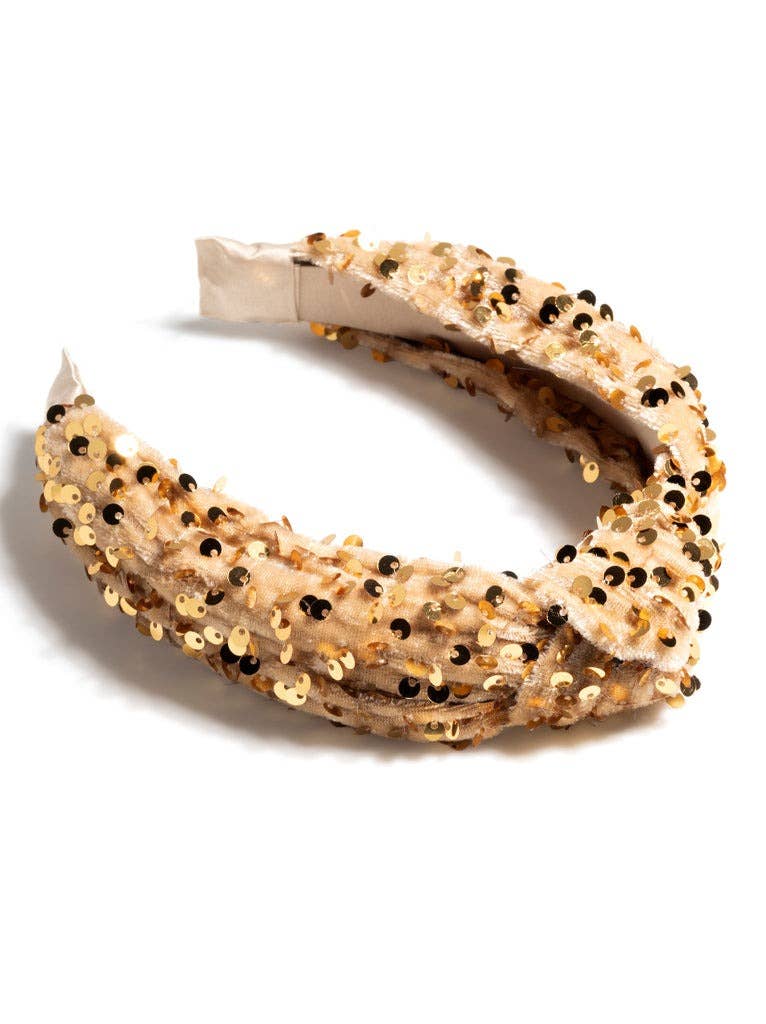 KNOTTED SEQUINS HEADBAND
