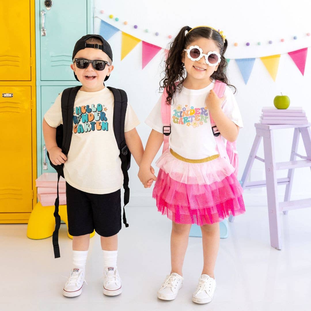 Kindergarten Retro Short Sleeve T-Shirt - Back To School