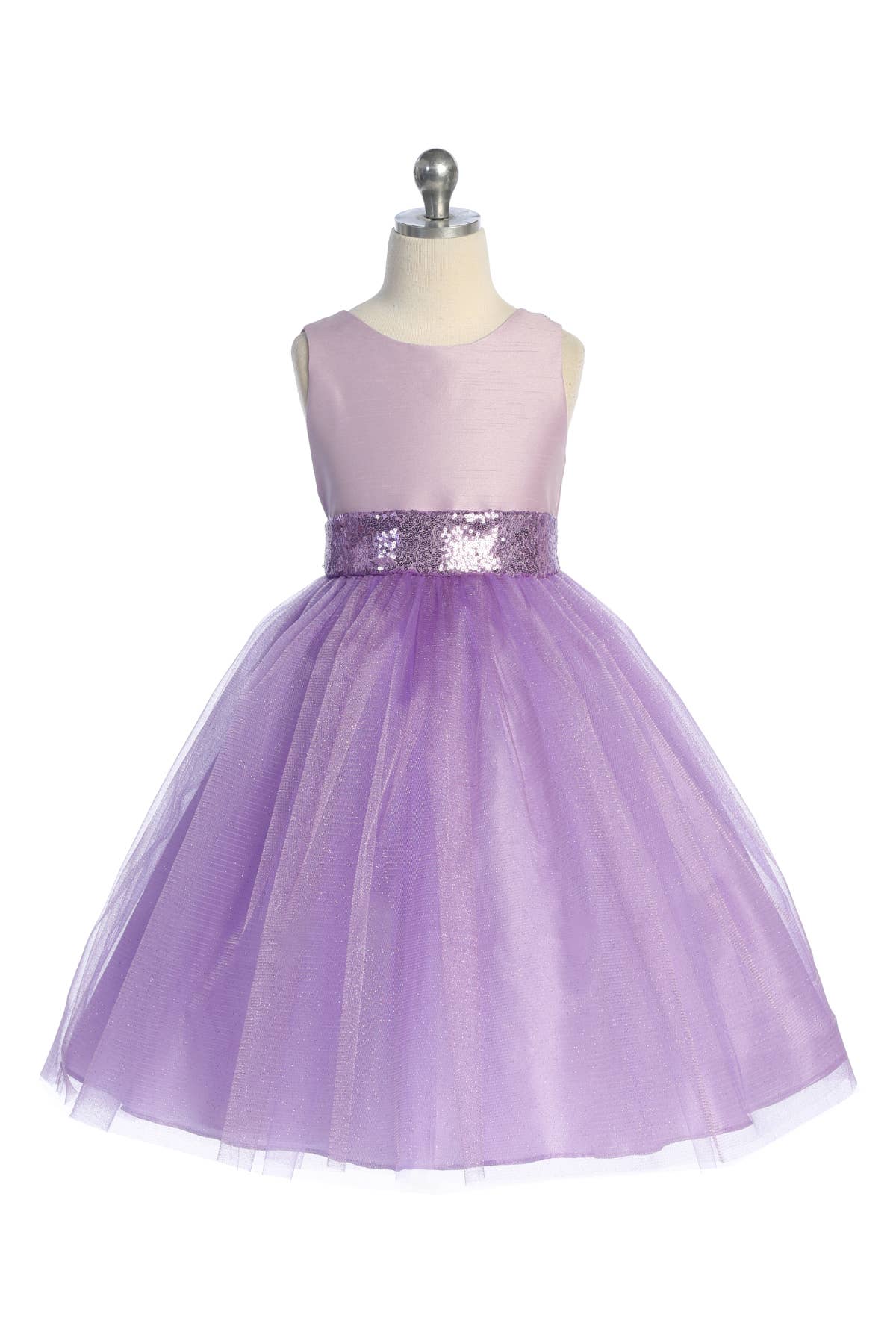 Sequins V Back Dressing Lavender