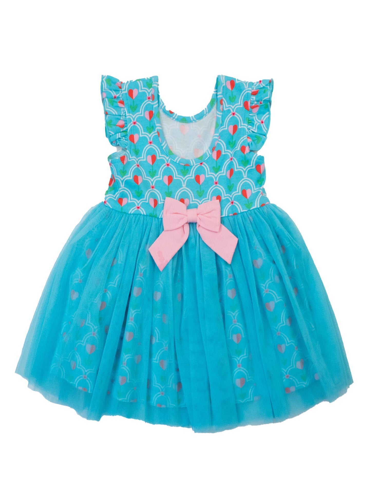 Girls Sweetheart Blooms Flutter Tulle Twirl Dress