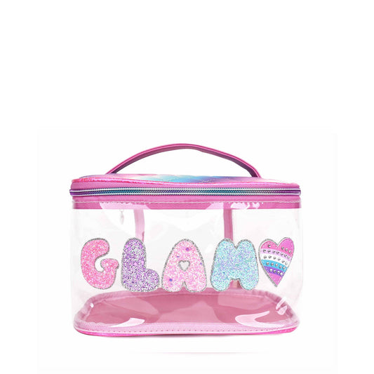 'Glam' Heart Clear Glam Bag