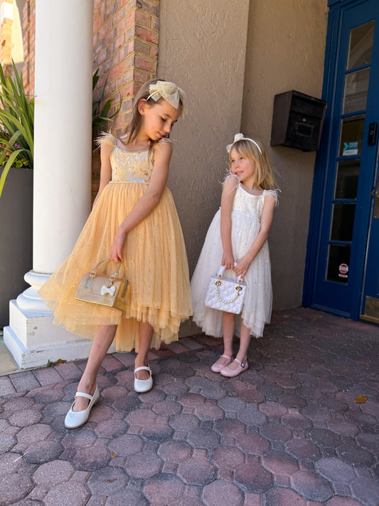 Jolie Dress in Golden Child | girls special occasion dress |