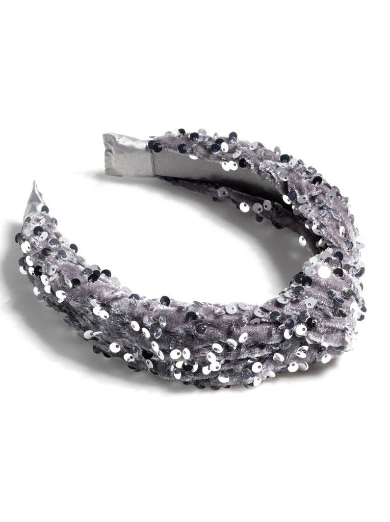 KNOTTED SEQUINS HEADBAND