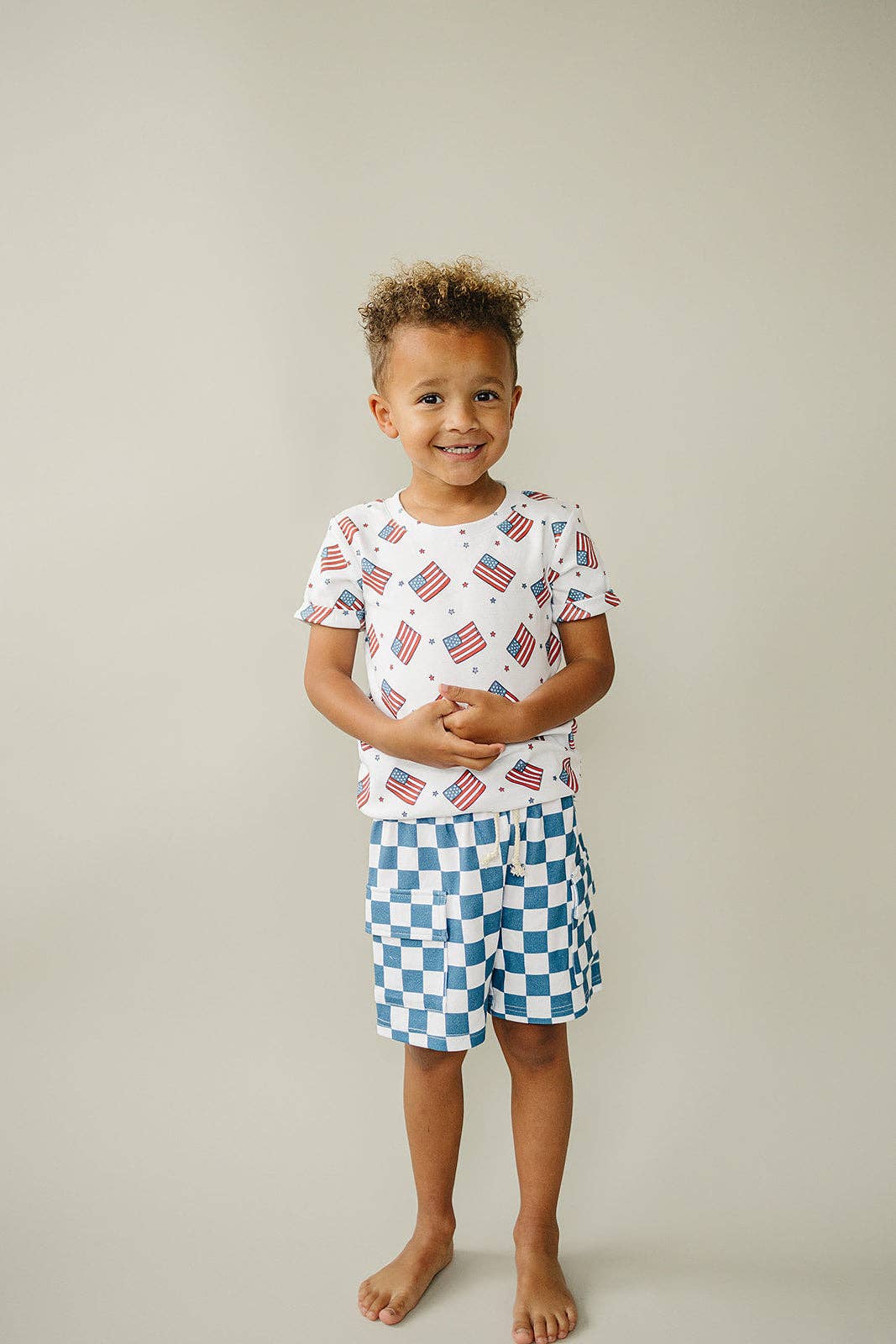 Fourth of July Cargo Shorts Set | Patriotic Vibes