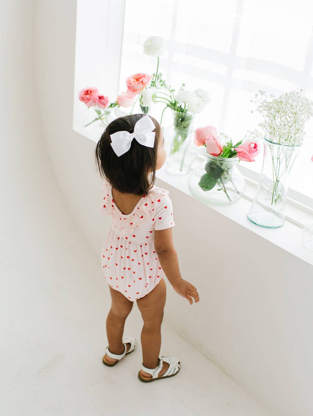 Harlow Romper in Sweetheart | Baby Bubble