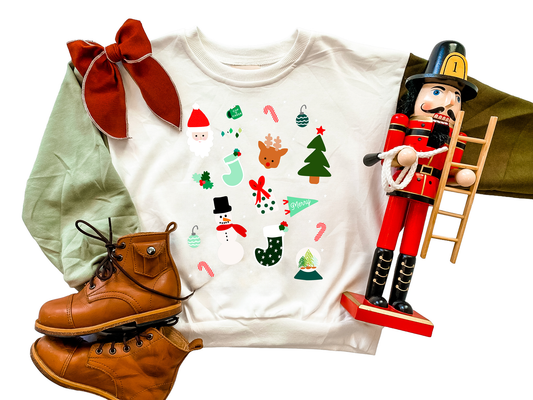 Kids Christmas Color Block Sweatshirt