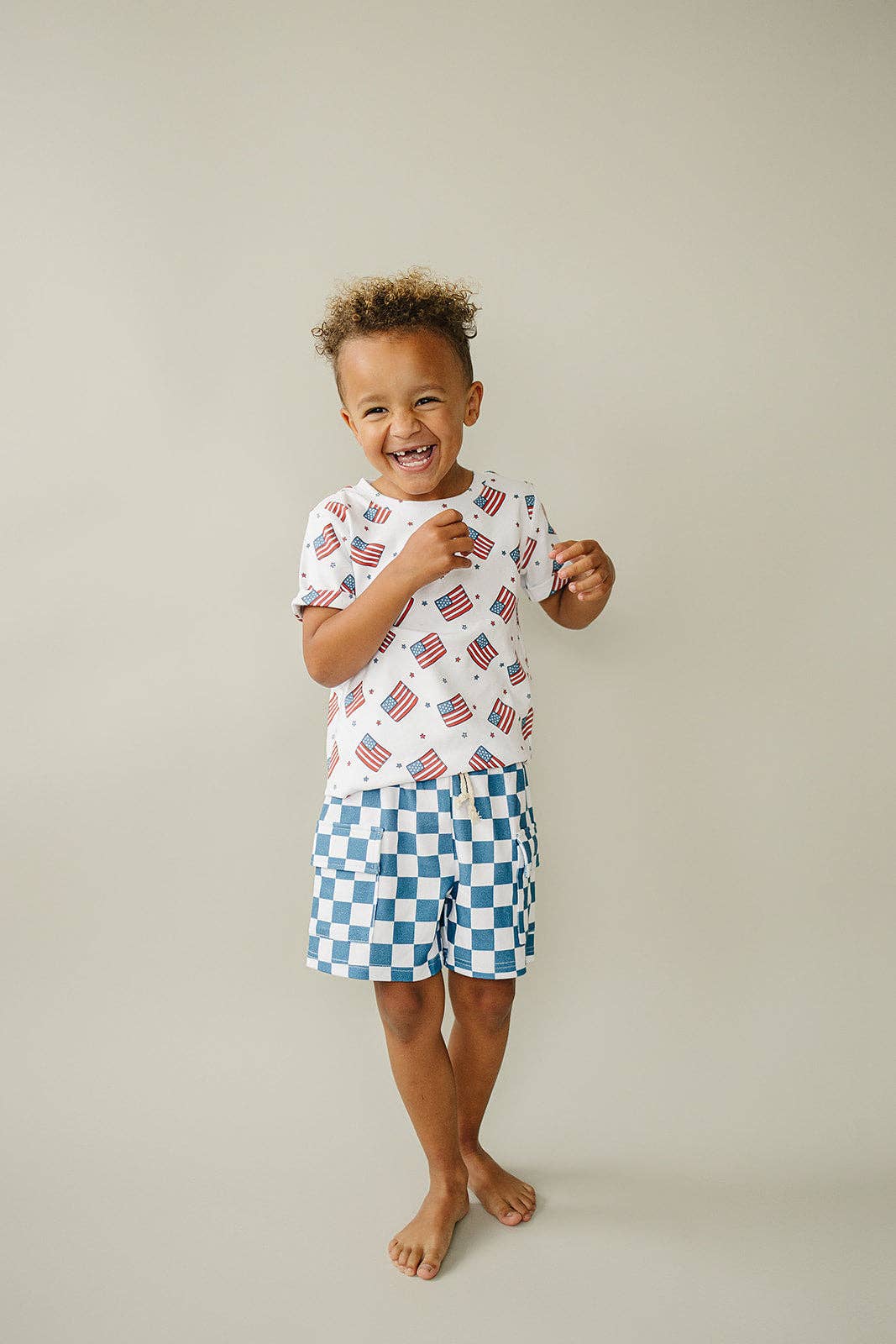 Fourth of July Cargo Shorts Set | Patriotic Vibes