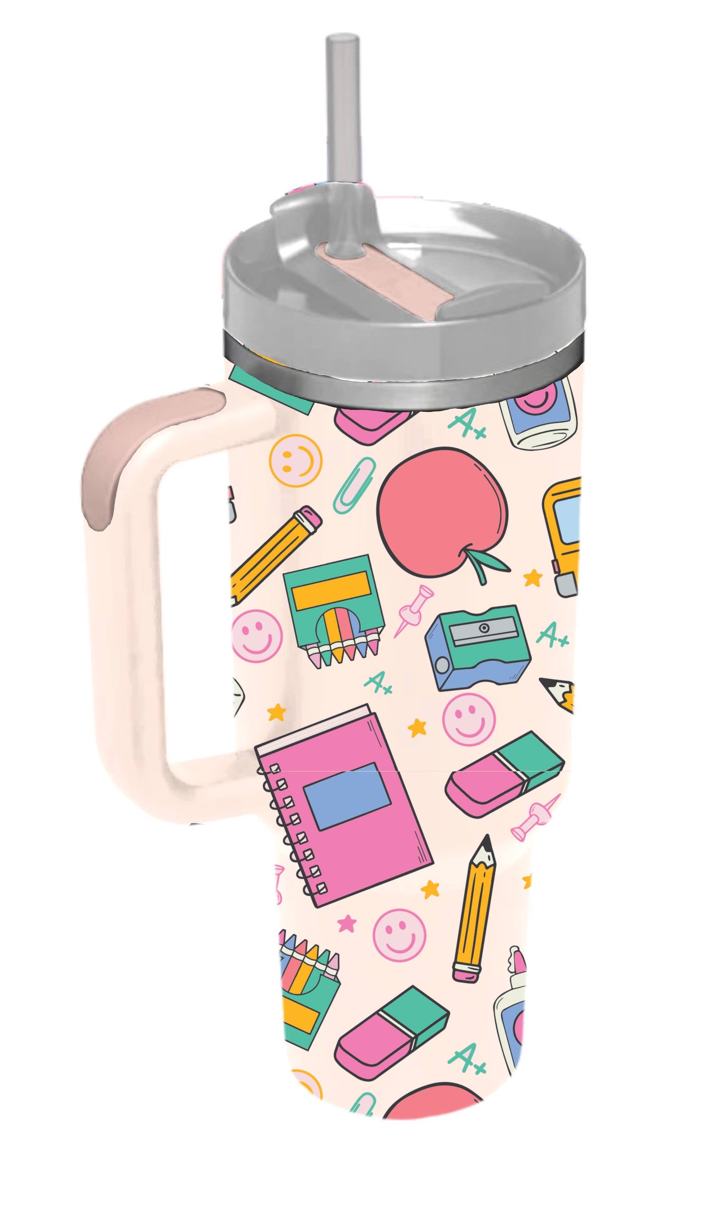 School Days 30 Oz. Tumbler With Straw and Handle