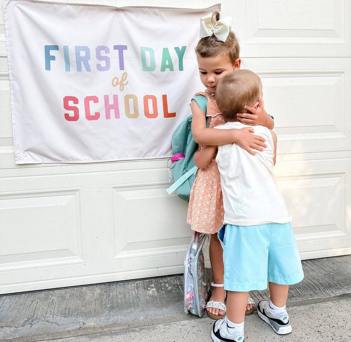 {Rainbow} First Day of School Banner