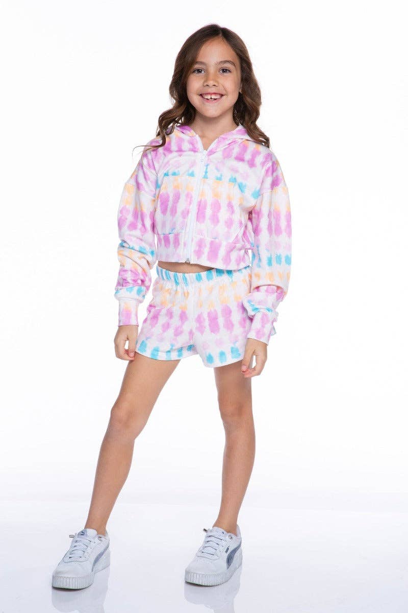 French Terry Dolphin Short - Blush Aqua Sherbet Batik