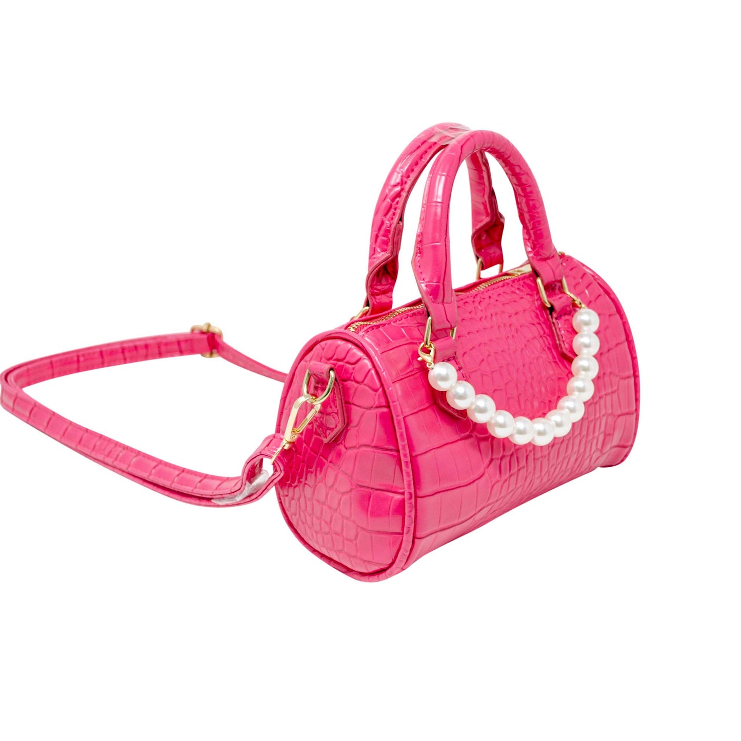 Crocodile Pearl Duffle Handbag