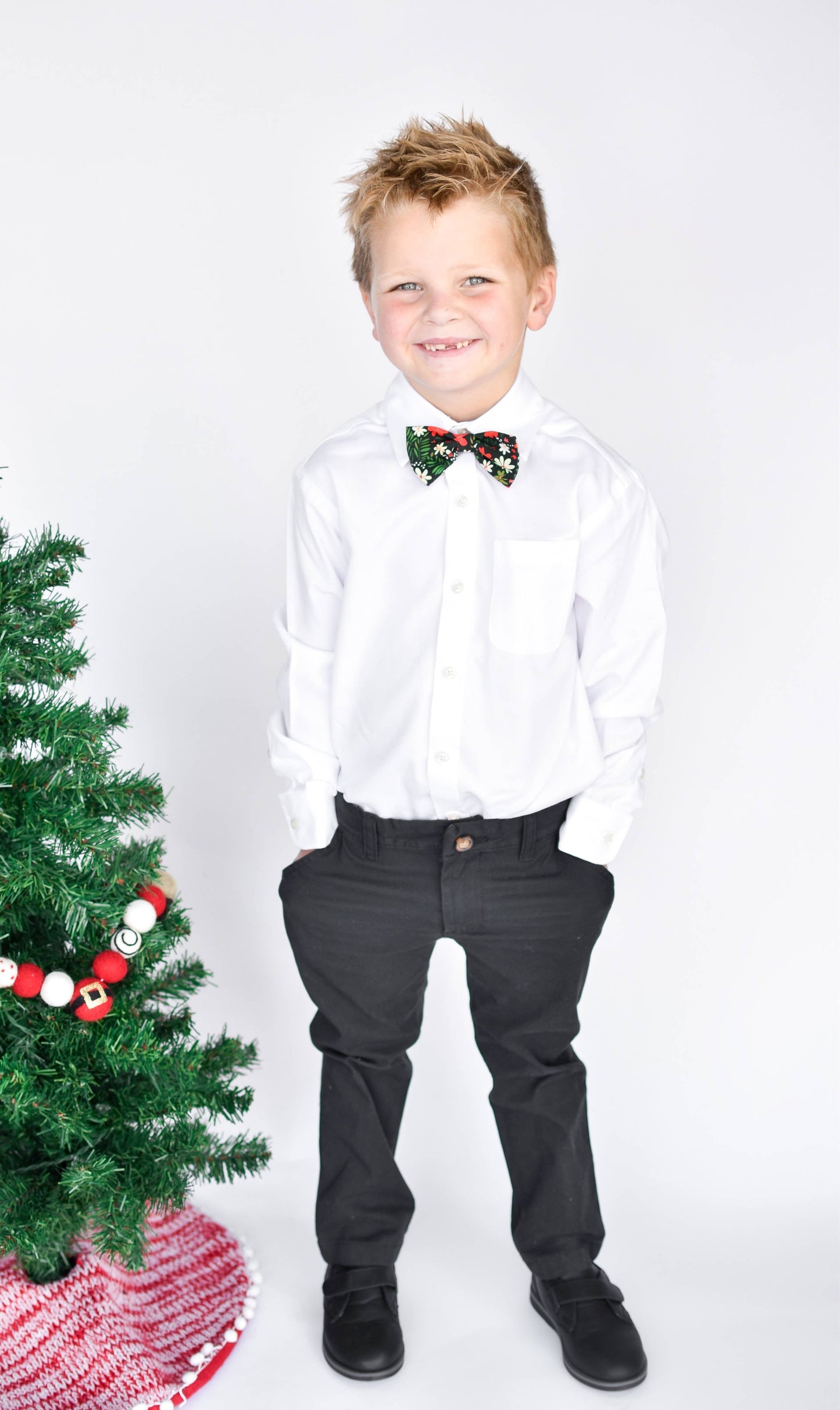 Christmas Bow Tie for Boys, Adjustable, Holiday Accessories