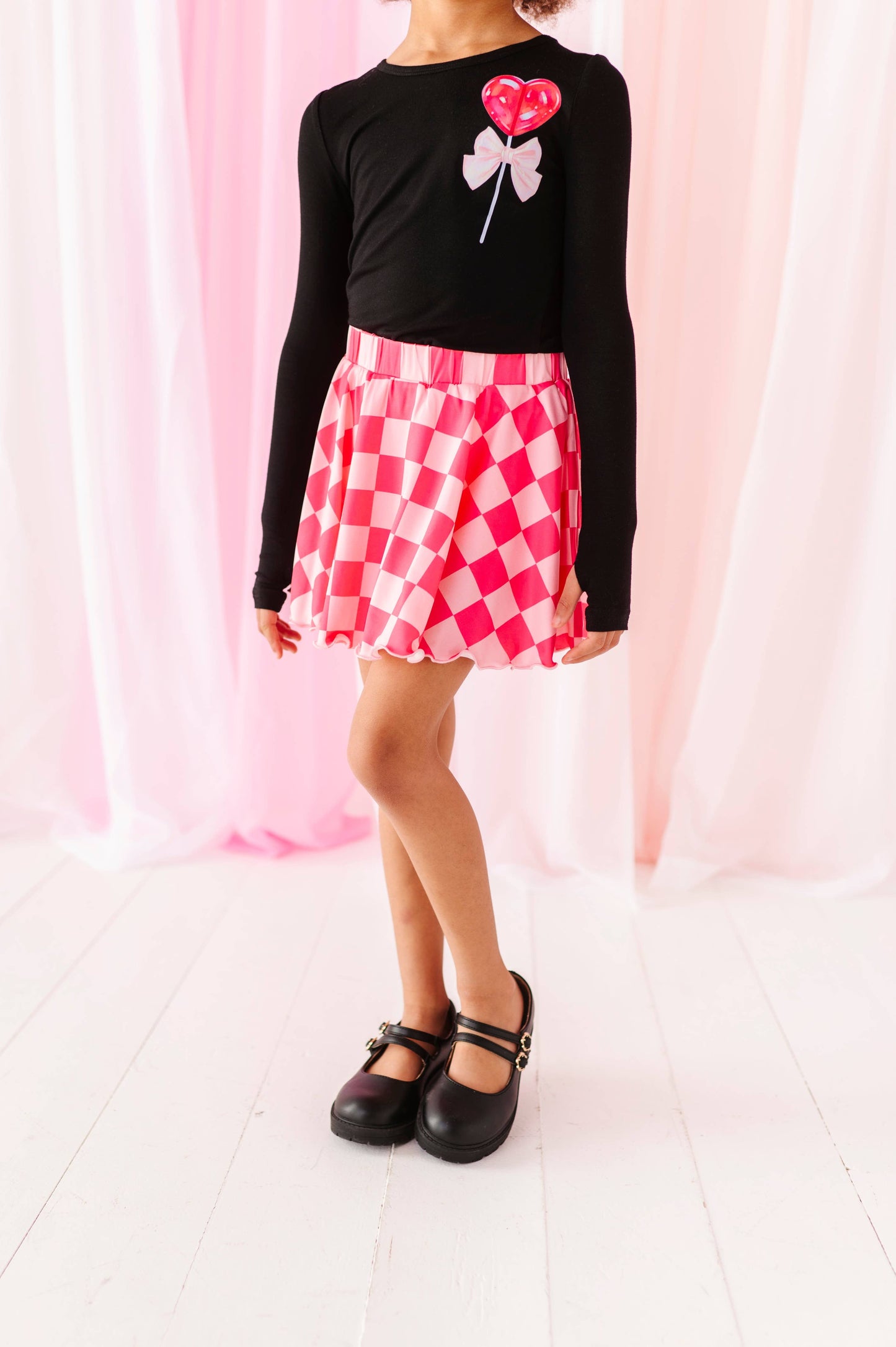 Pink Checkered skort
