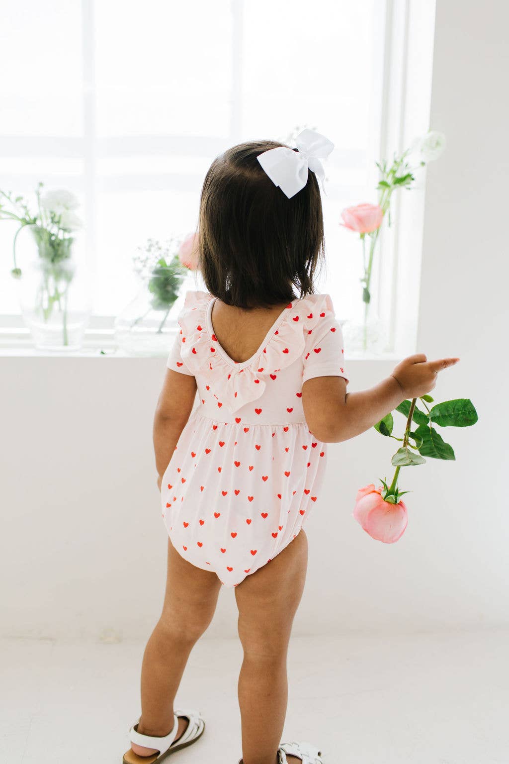Harlow Romper in Sweetheart | Baby Bubble