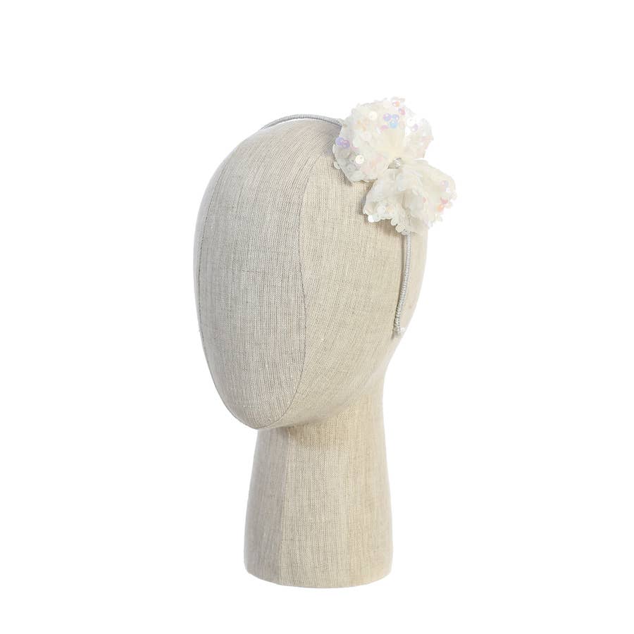 Sequins and Tulle Bow Headband