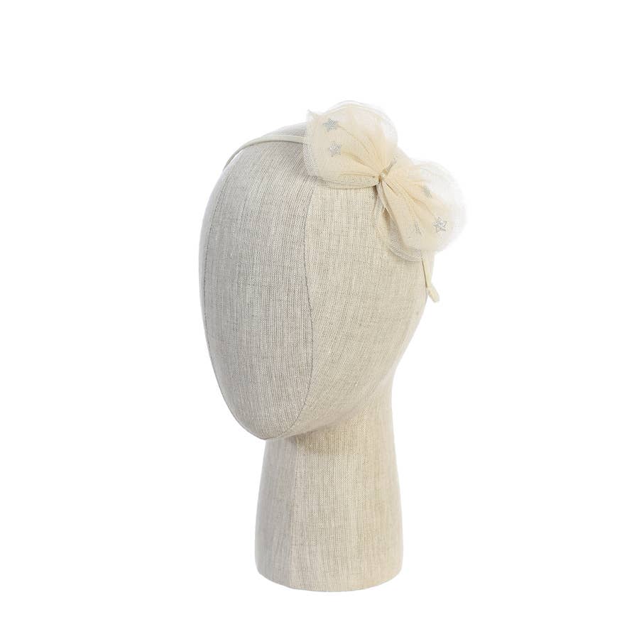 Shimmery Medium-sized Bow with Headband