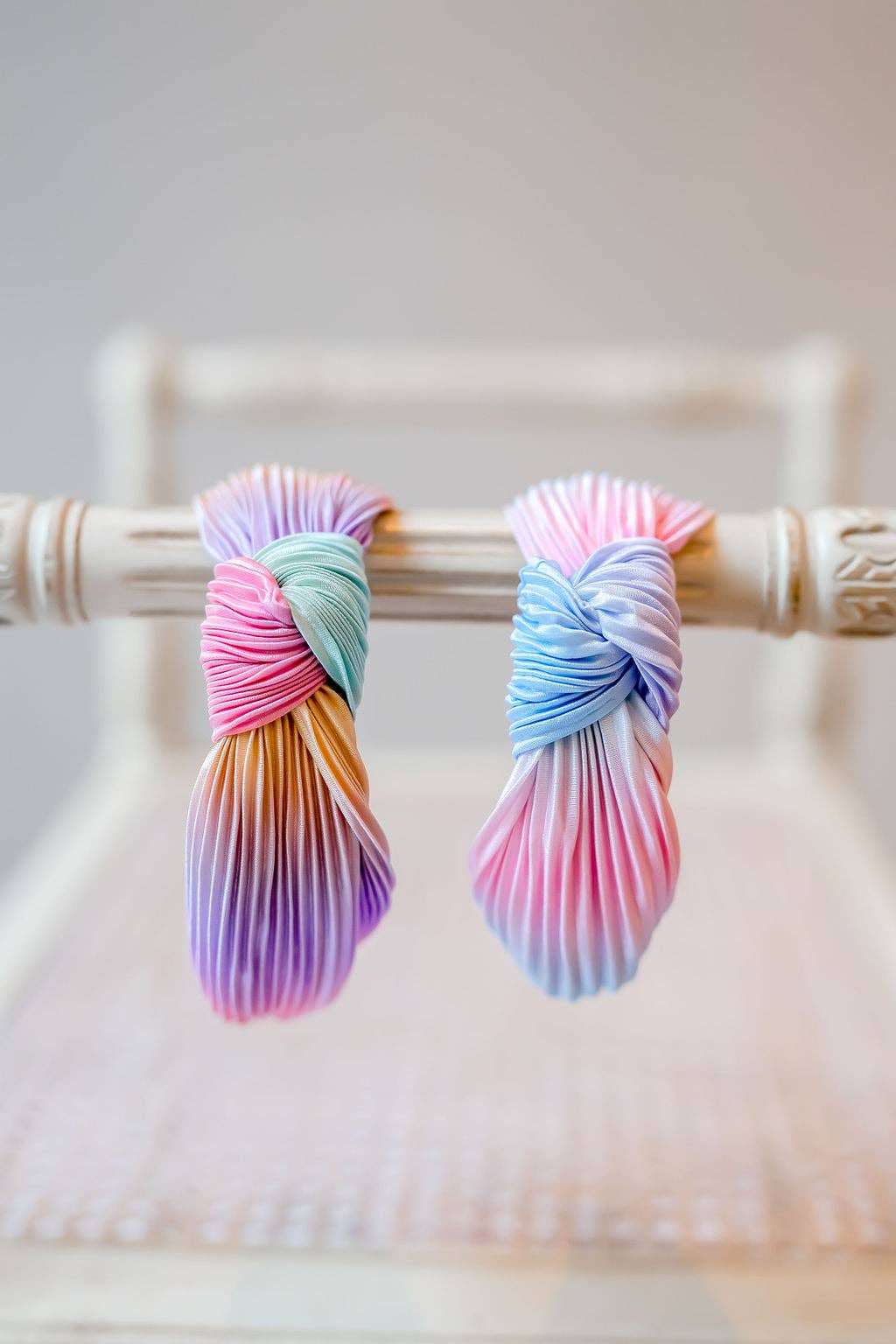 Pleated Ombre Knot Headband - Mermaid