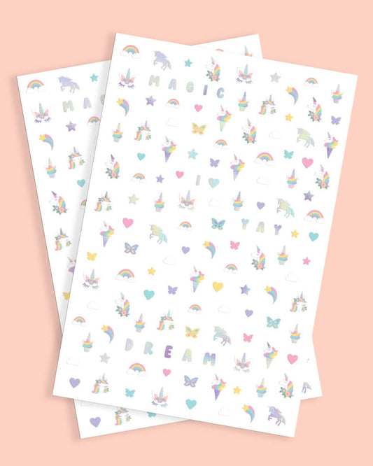 Unicorn Kids Nail Stickers, Bday Favors, Activity, Accessory