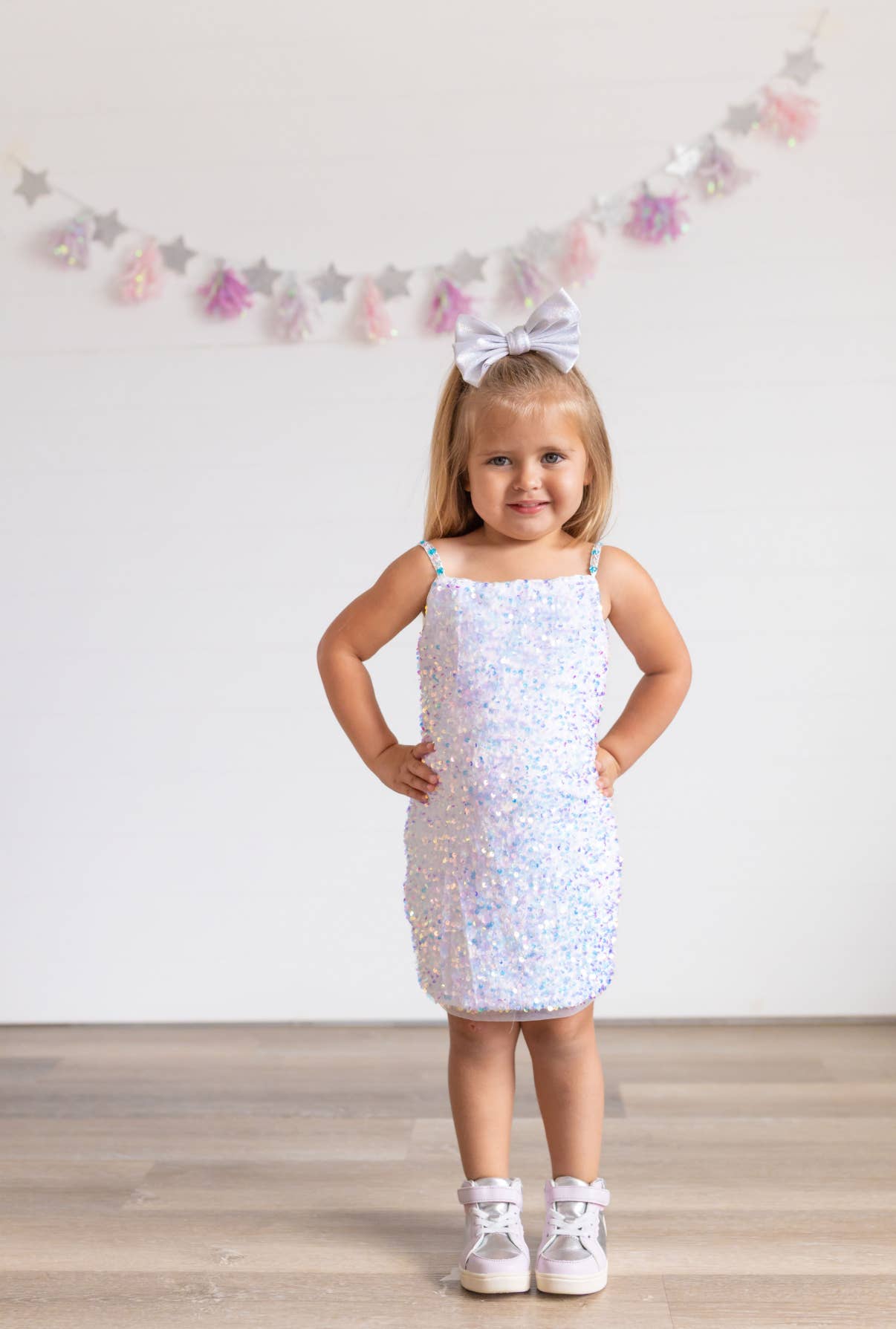 toddler sequin dress White Sequin Dress