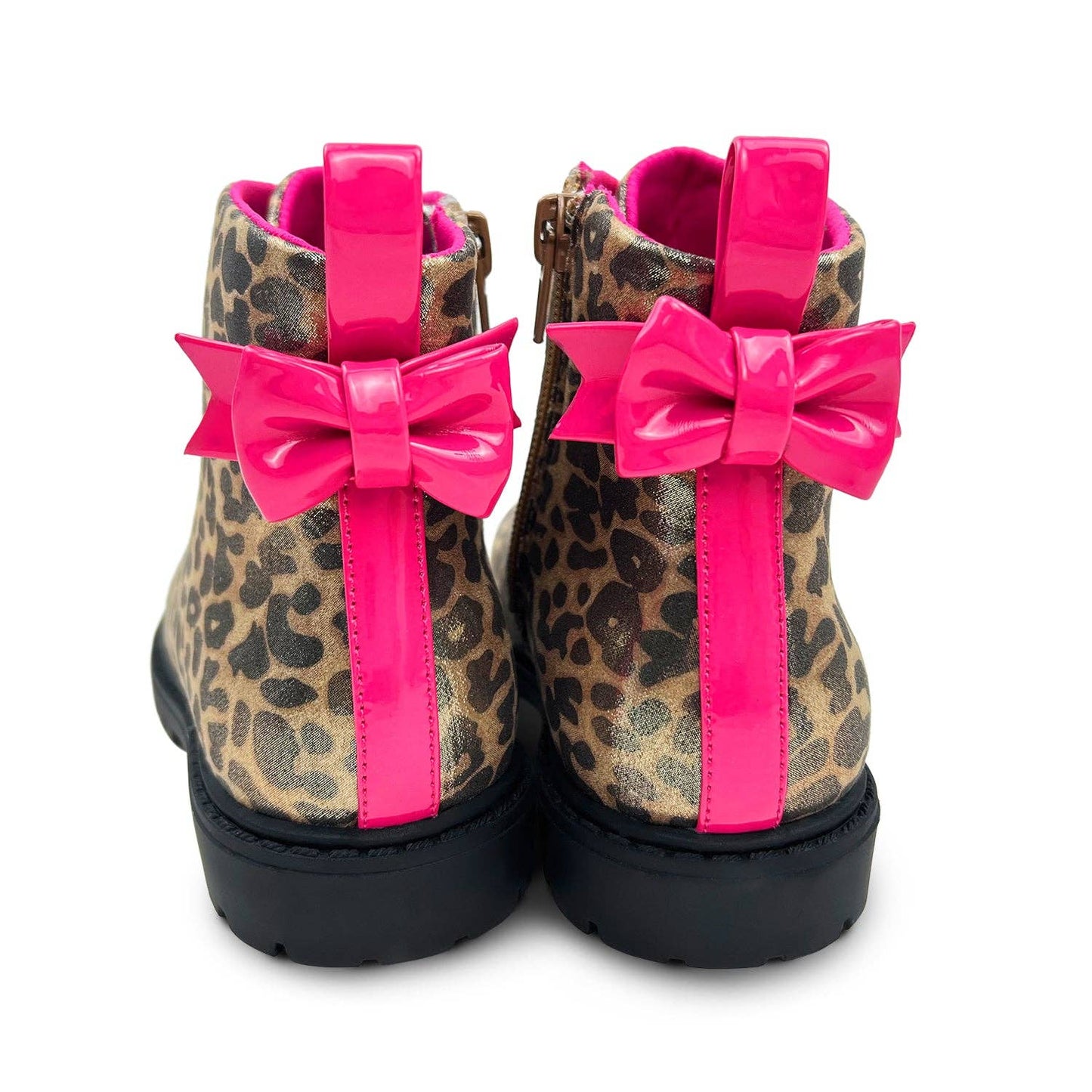 Miss Charlotte Combat Boot in Leopard - Kids