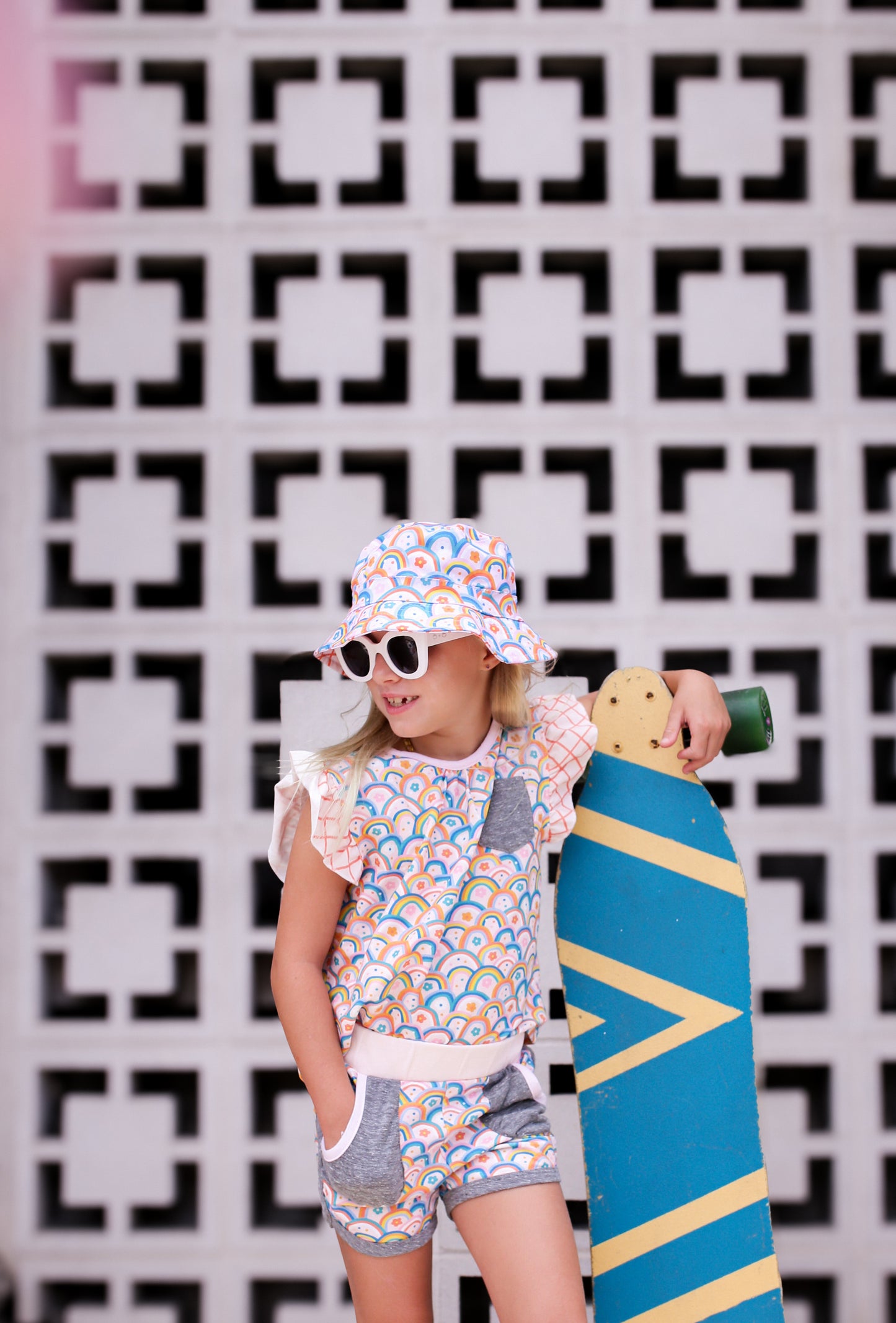 Miki Miette Rainbow bucket hat