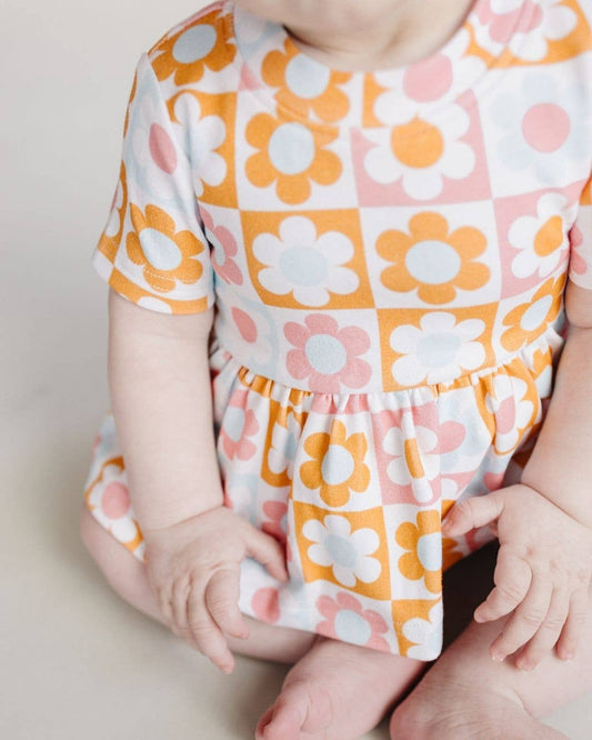 Cotton Peplum Set | Checks & Flowers