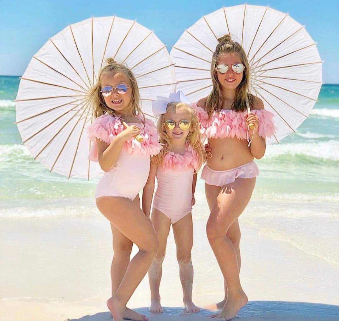 Pink Swimsuit with Petals