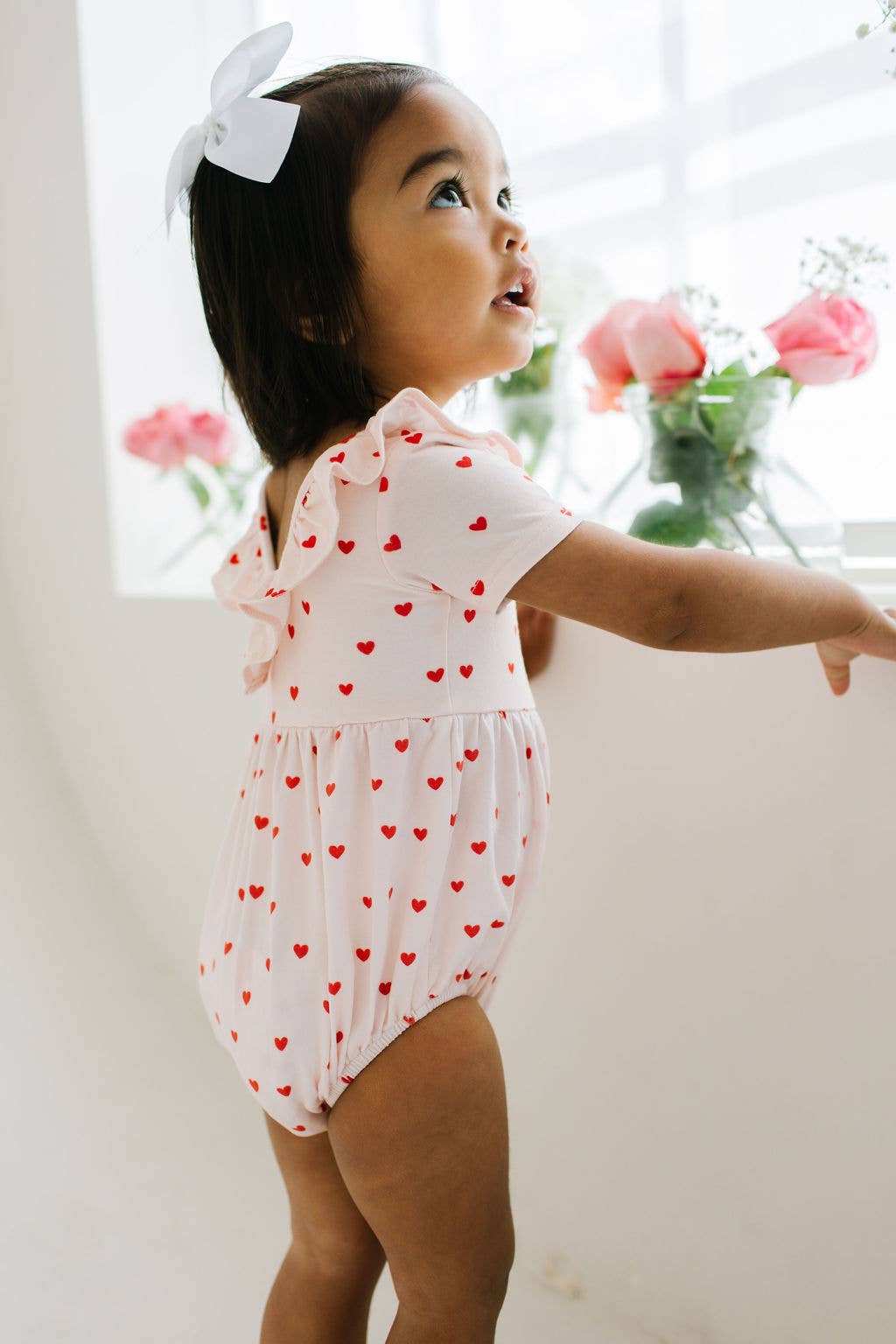 Harlow Romper in Sweetheart | Baby Bubble