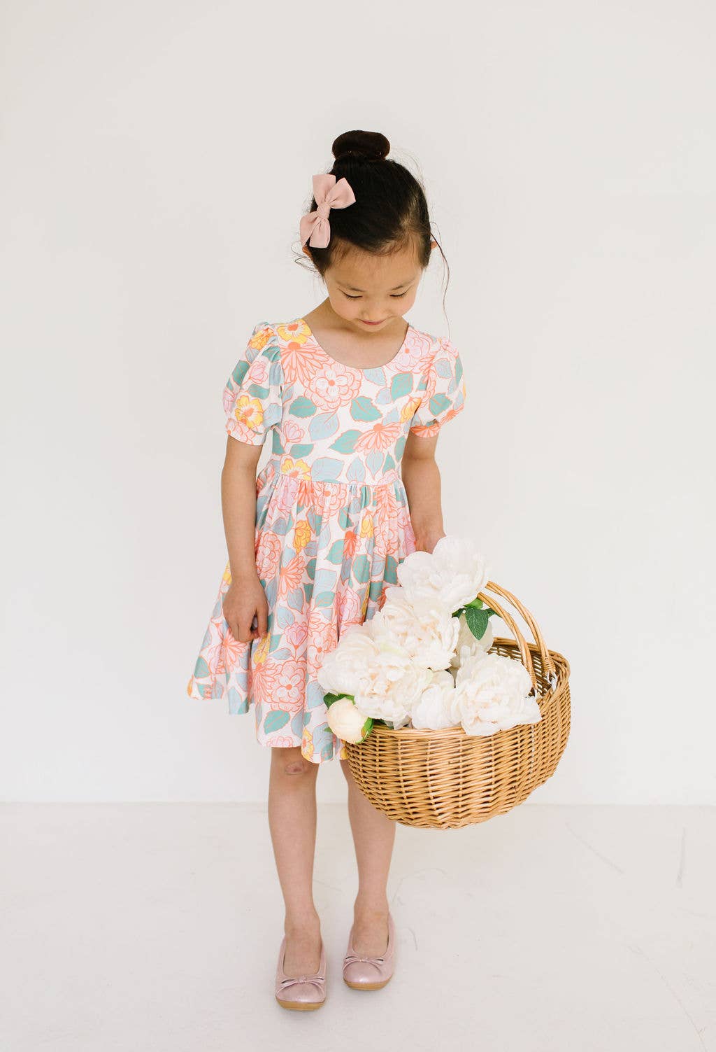 Puff Twirl in Soft Floral | Girls Spring Clothing