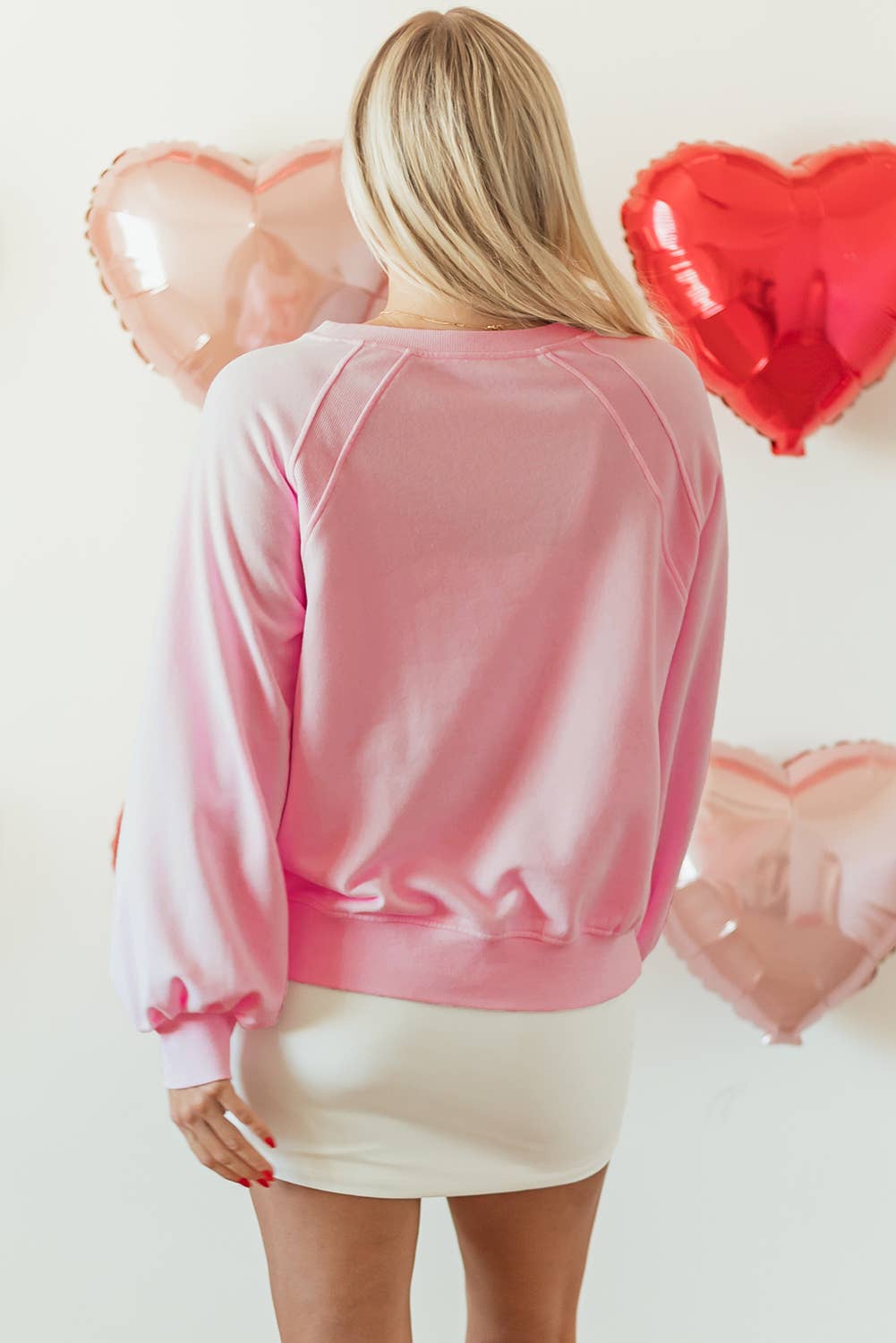 LDC Hugs and Kisses Pop Up Embroidered Raglan Sweatshirt