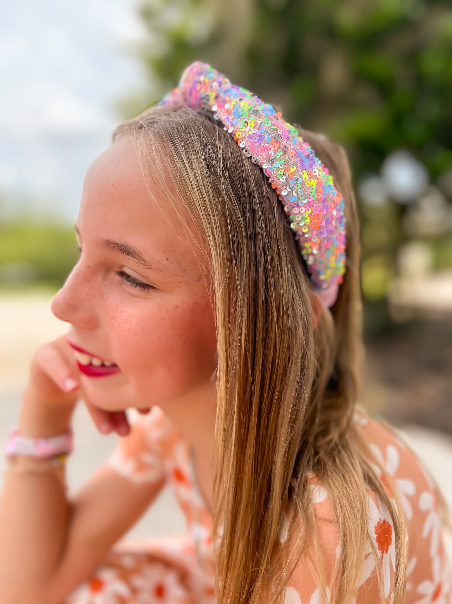 Sparkly Sequin Knot Headband