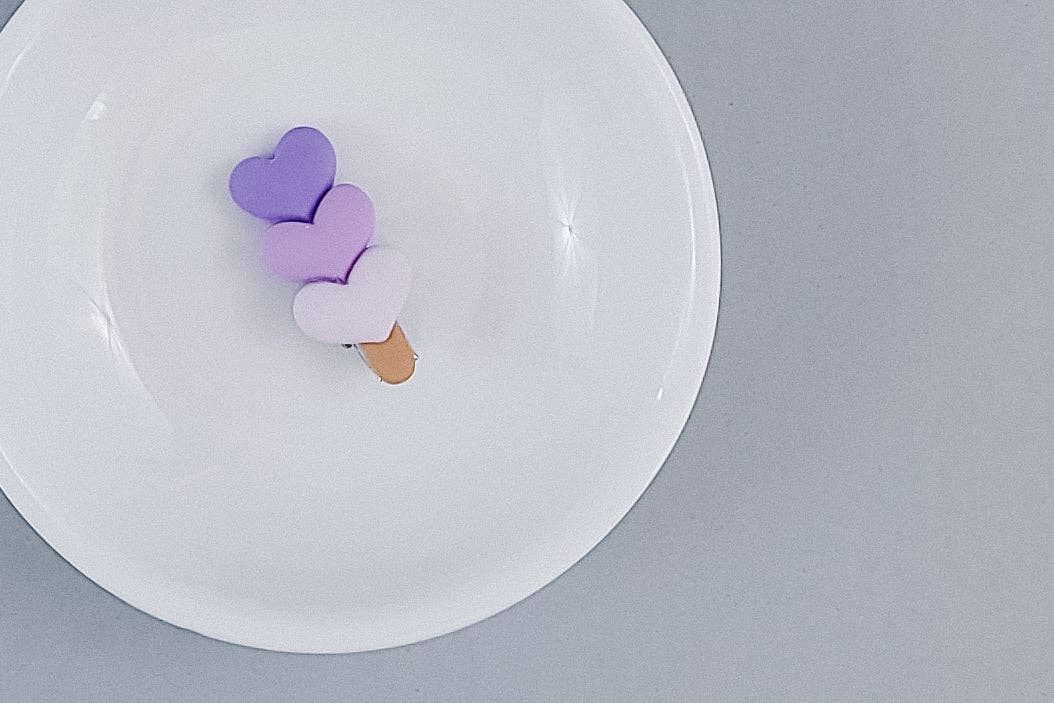 Acrylic Hair Clip | Heart Lollipop