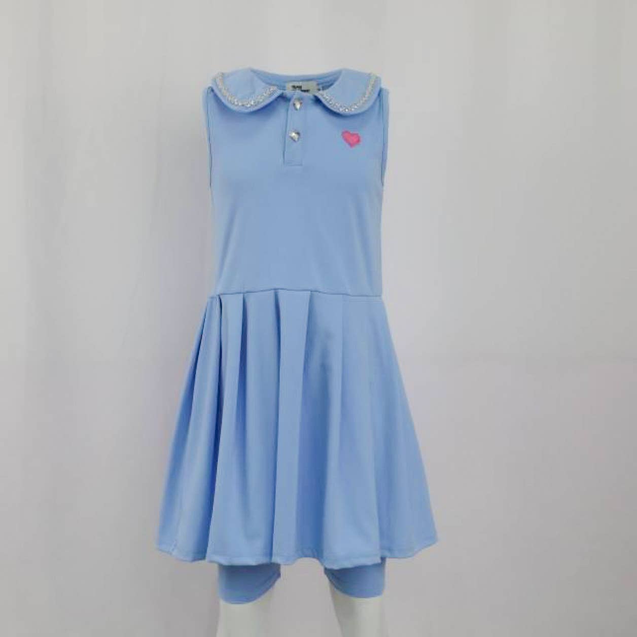 Girls Embellished Pleaded Athletic Golf Dress