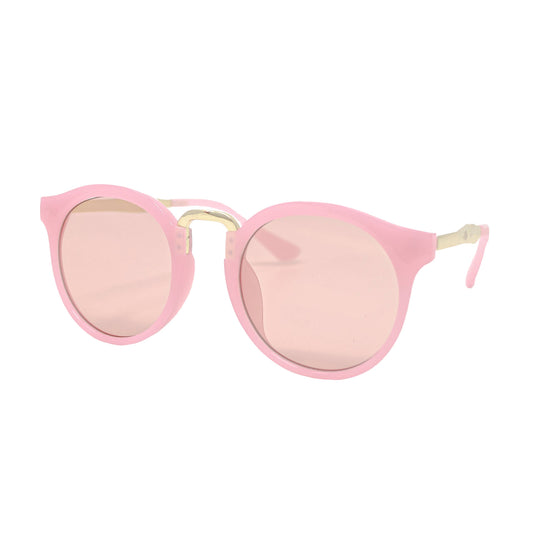 Gold, black, pink, and blue sunglasses
