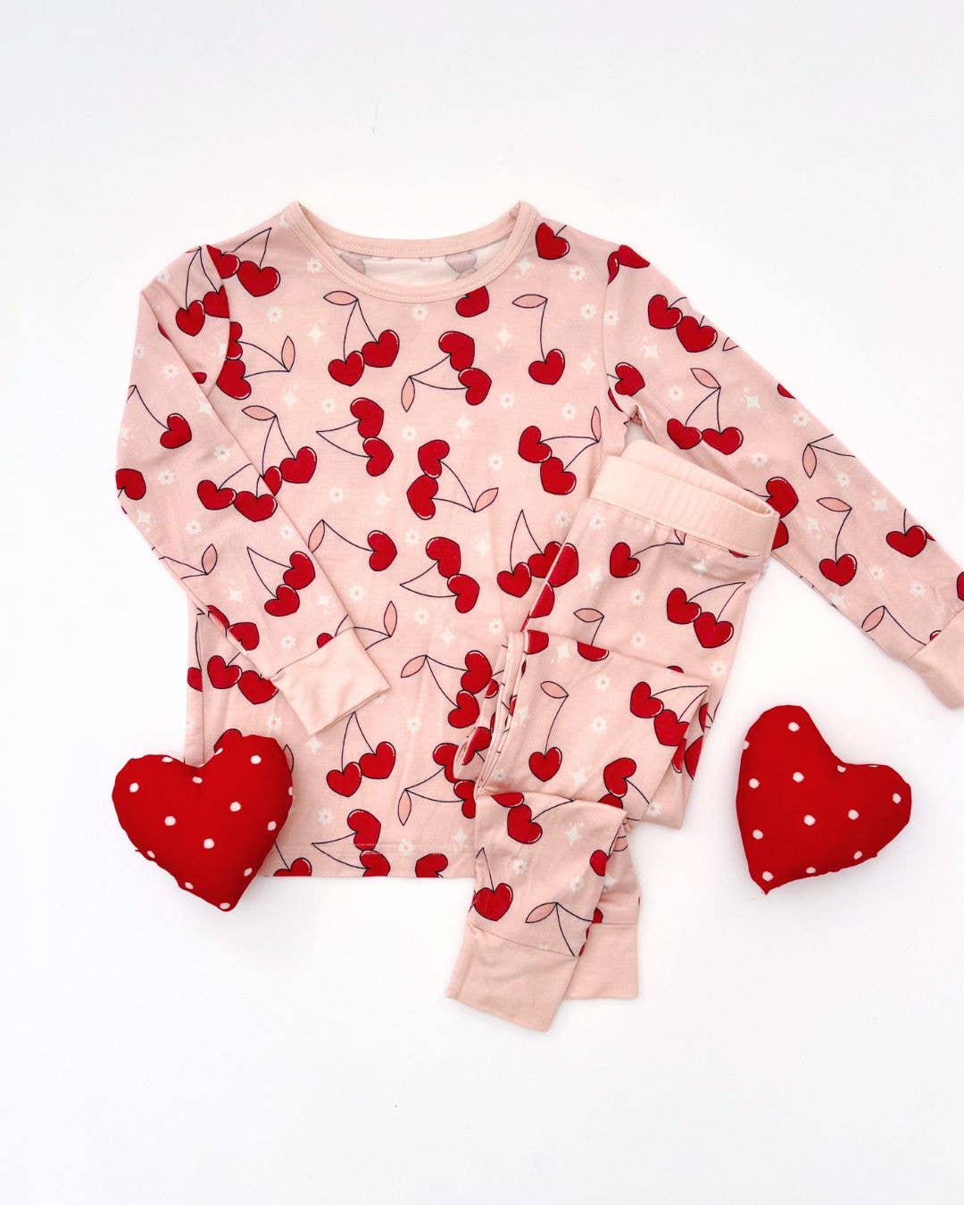 Bamboo Kids Clothing Two Piece Set | Cherry Heart