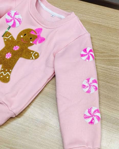 Gingerbread Patched Crewneck