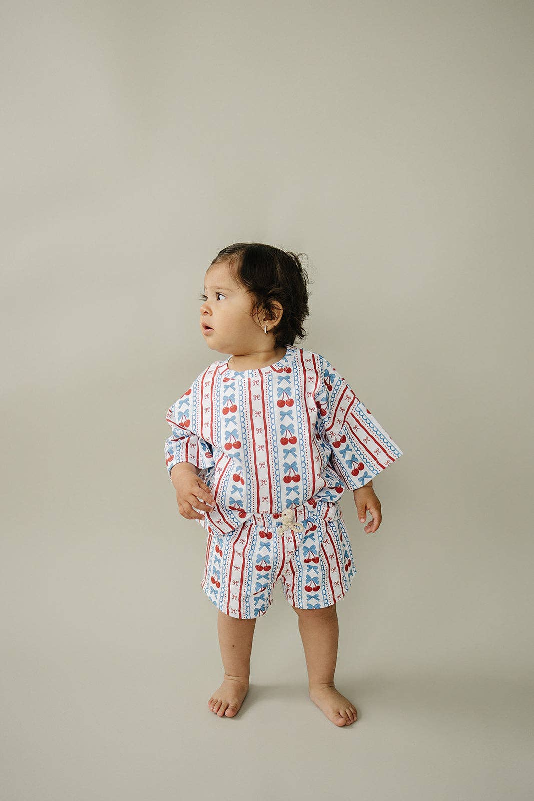 4th of July Shorts Set | Cherries & Stripes