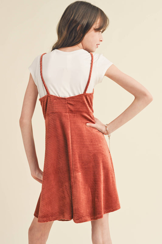 KIDS KNIT CORD CINCHED FRONT