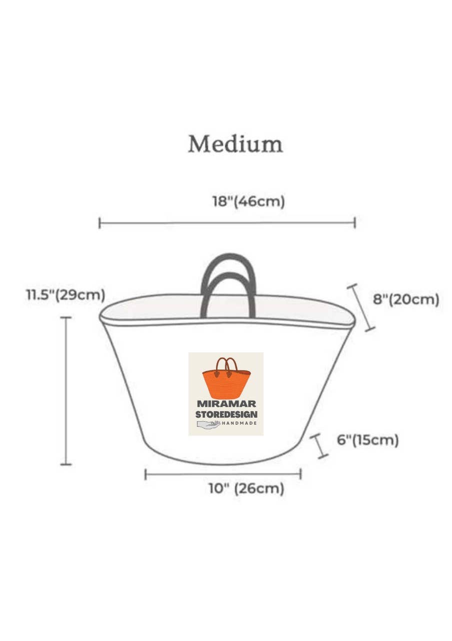 Straw PomPom Basket