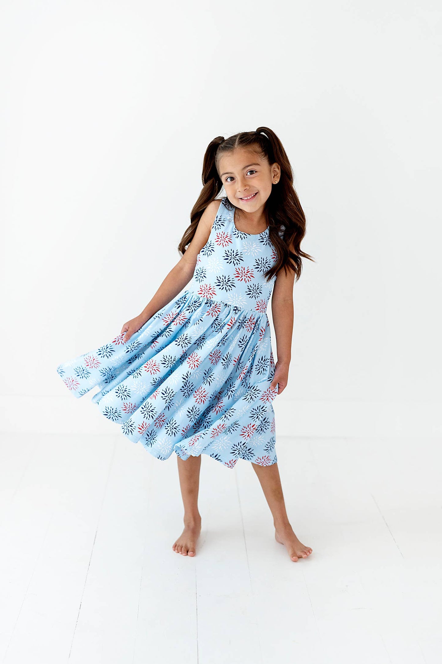 Charlotte Dress in Firework | Pocket Twirl Dress | July 4th